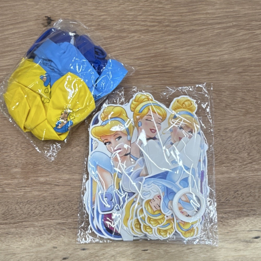 Disney Cinderella Princess Birthday Party Decorations‎ Balloons Banner